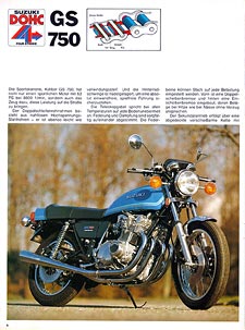 '77 Suzuki lineup, Garmany (GS750)